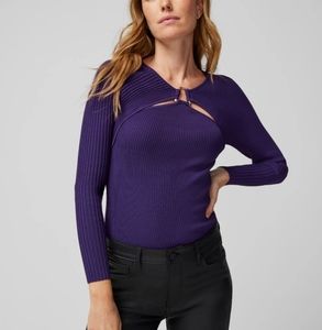 White House Black Market Cutout Hardware Pullover